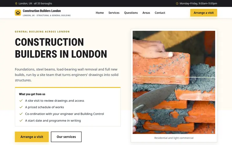 Home page screenshot of constructionbuilders.co.uk